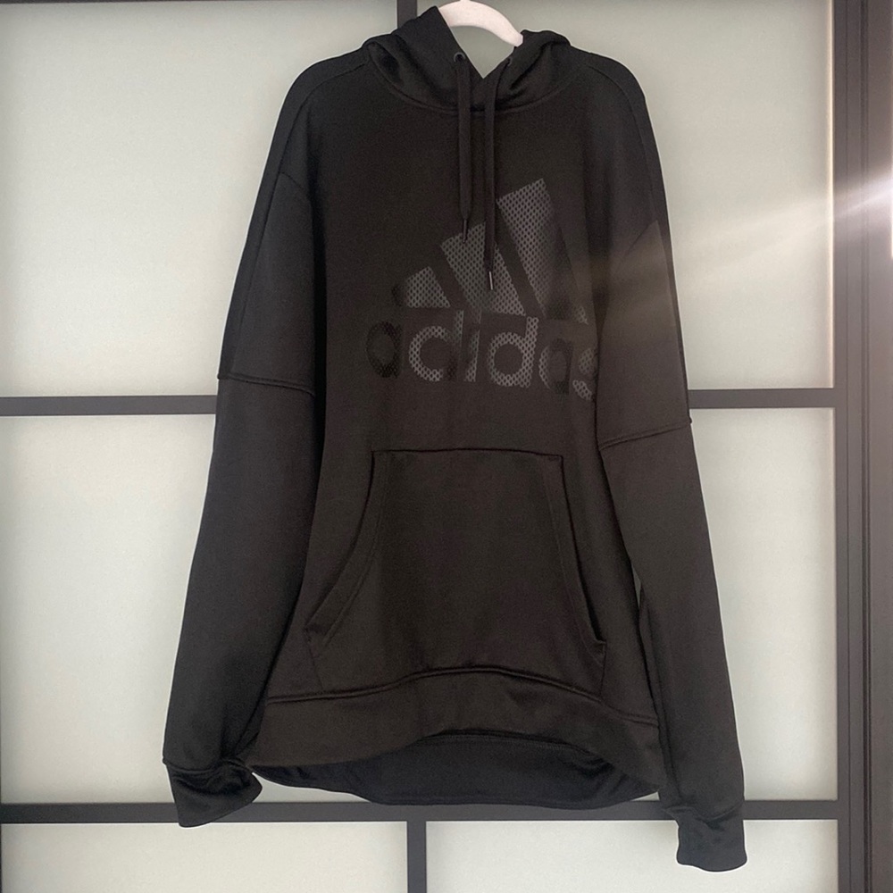 Black Adidas hooded sweatshirt
